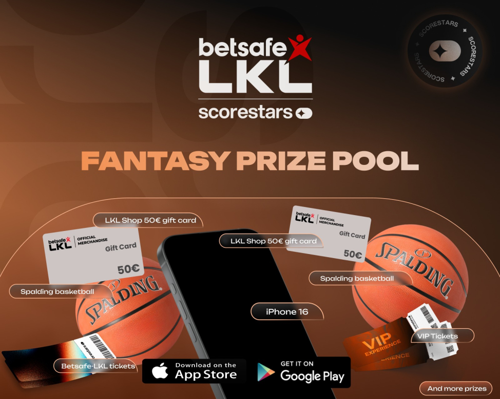 Dar nevėlu prisijungti prie „Betsafe-LKL“ fantasy – varžykitės dėl VIP patirčių ir „iPhone 16“ žaidime „Scorestars“!